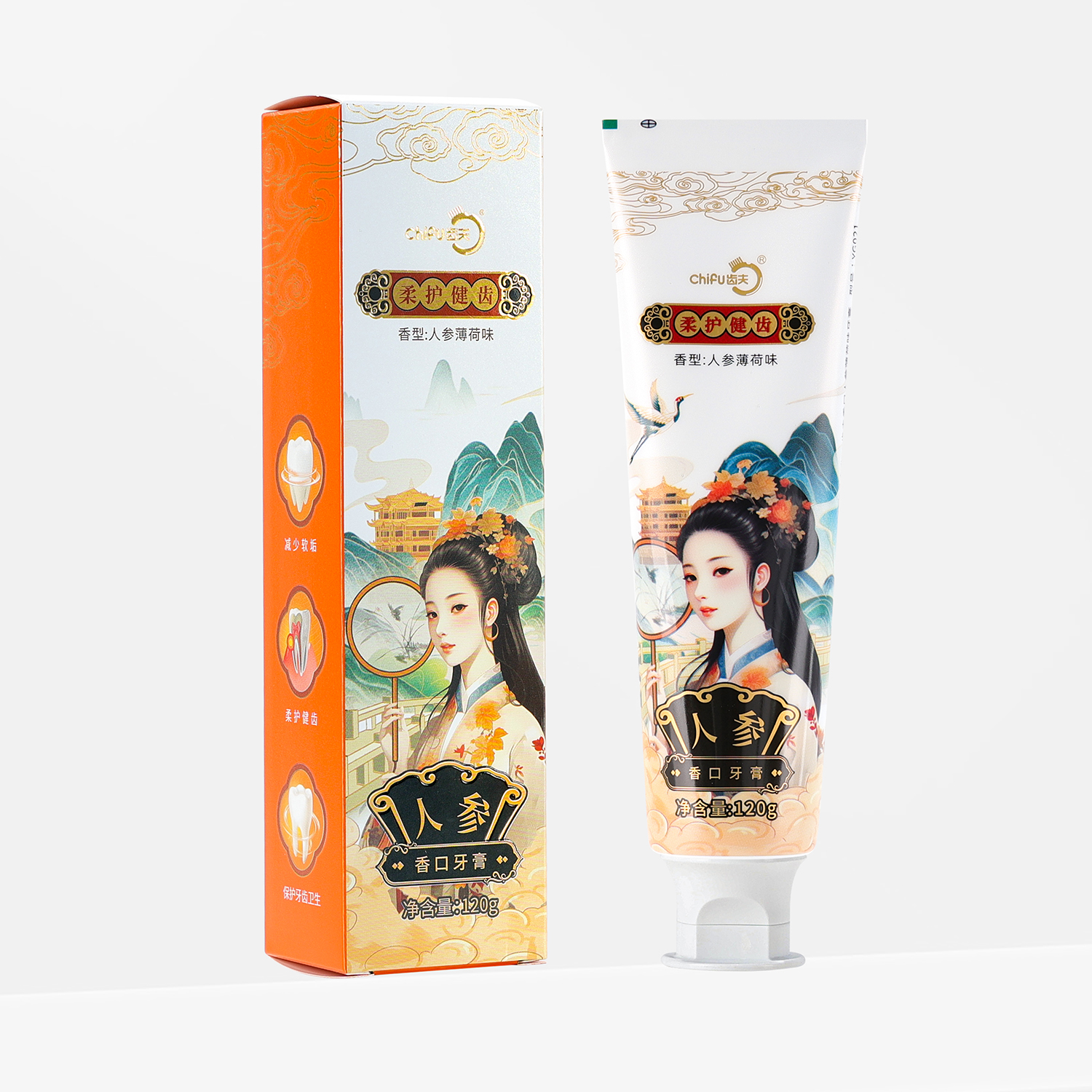 香口牙膏(人参薄荷120g)